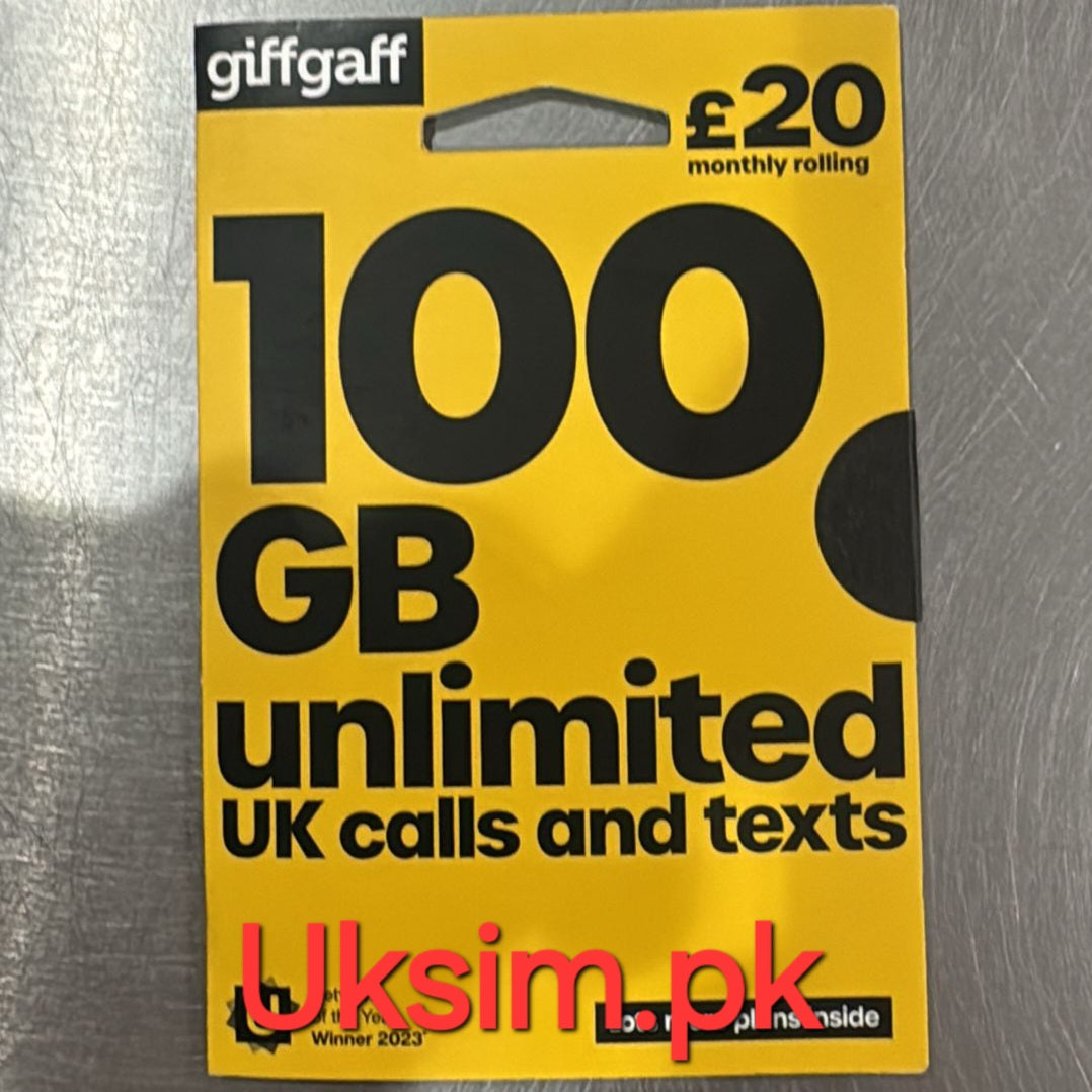 GiffGaff UK SIM in Pakistan – WhatsApp, TikTok LIVE, PayPal & OTPs! 🚀