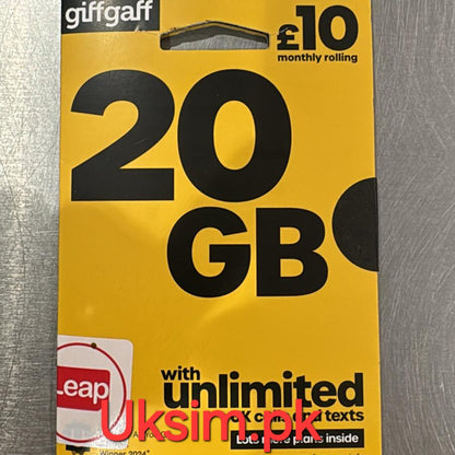 GiffGaff UK SIM in Pakistan – WhatsApp, TikTok LIVE, PayPal & OTPs! 🚀